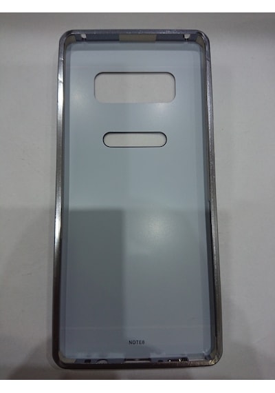 Samsung Uyumlu Note 8 Android Cep Telefon Metal Çerçeve Ayna Kapak Siyah