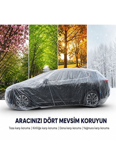 Sn-38878 Xl Beden Pe Araç Örtüsü 4.8x7.5 Metre Dört Mevsim Dayanıklı Su Geçirmez Ve Uv Korumalı Branda Diğer