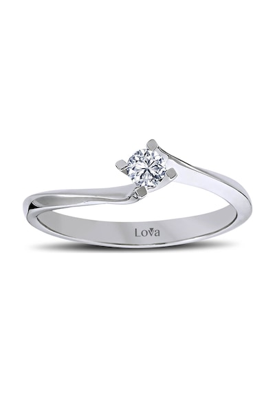 Lova D Renk 0,14 Karat Pırlanta Tektaş Yüzük - 1060051