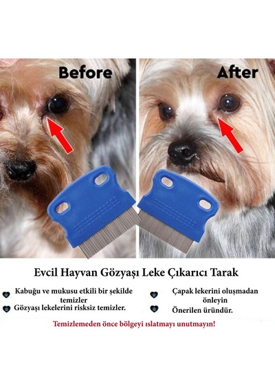 Evcil Hayvan Kedi Köpek Pire Tarağı Ve Köpek Gözyaşı Lekesi Tarağı 50001