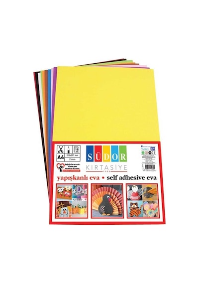 Eva 20 X 30 Cm 2 Mm 10 Renk Yapışkanlı Sk17