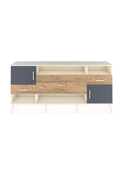Arges Konsol 3 Raflı 3 Çekmeceli 2 Kapaklı 176x30x83 Aytaşı-antrasit/çam Antrasit/çam Arges Konsol 3 Raflı 3 Çekmeceli 2 Kapaklı 176x30x83 Aytaşı-antrasit/çam Antrasit/çam