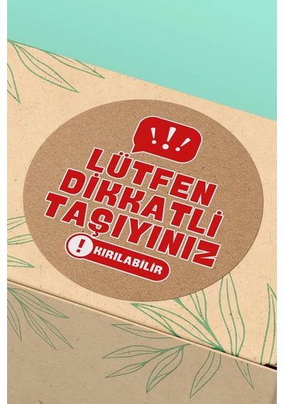 Kırılabilir Kraft Sticker 3x3cm St2274 Çok Renkli