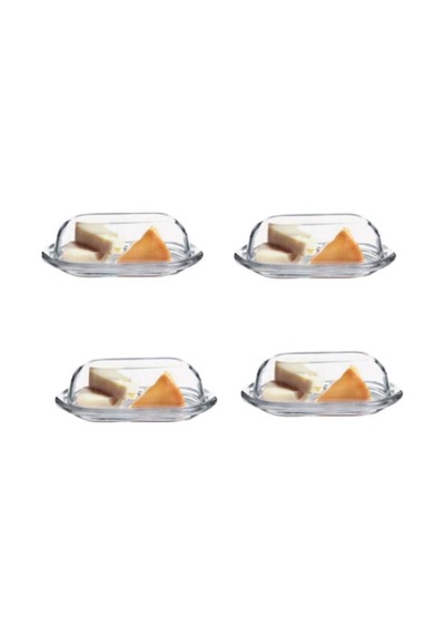 Paşabahçe Tereyağlık Saklama Kabı Kahvaltılık 4 Lü Set Basic Model