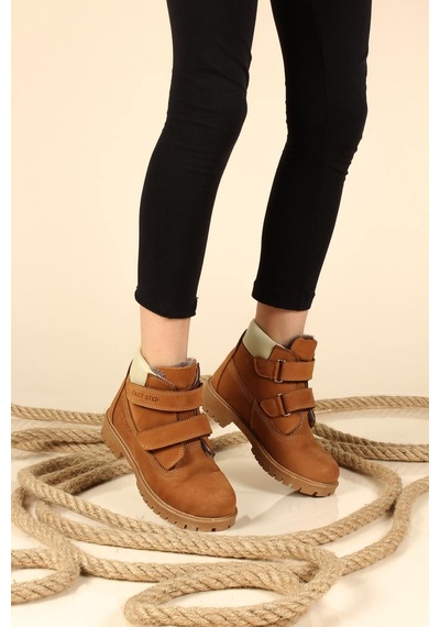 Fast Step Hakiki Deri Kürklü Unisex Çocuk Worker Bot 006kfa1001 001