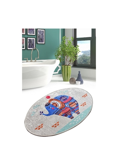 Etnic Oval Djt 60X90 Cm Banyo Banyo Paspası