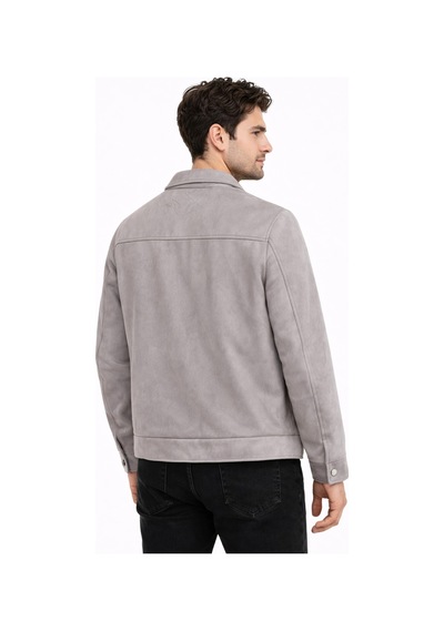 Dynamo Erkek Siyah Regular Fit Mevsimlik Süet Spor Mont Bgl-st05013 Açık Gri