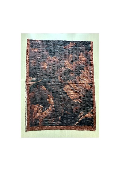 Müslüm, Floral Yaprak Desenli Bürümcük Şal Zarif, Kaymaz, Terletmez Ve Rahat Kullanım 75 X 200 Cm Siyah-Kahve