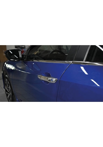 Honda Civic FC5 İçin Uyumlu Elegance Kapı Kolu Takımı Kaplaması Krom Nikelaj 2016-2021