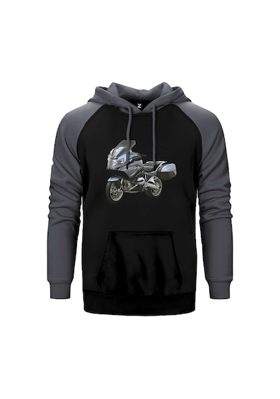 Bmw R1200rt Gri Renk Reglan Kol Kapşonlu Sweatshirt Gri