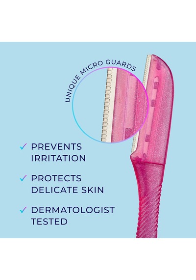 Rötuş Eksfoliye Edici Dermaplaning Aleti, Yüz Ve Kaş Tıraş Makinesi Hassas Kapaklı - 9 Adet Kadınlar İçin Dermaplaning Jilet