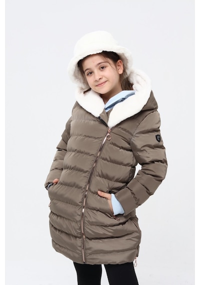 Benitto Kids Kız Çocuk Kaban Haki