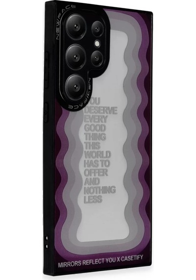 Newface Samsung Uyumlu,  Galaxy S24 Ultra Kılıf Mirror Desenli Kapak - Mirror - 5 - Özel Seri 8683140688363 Beyaz