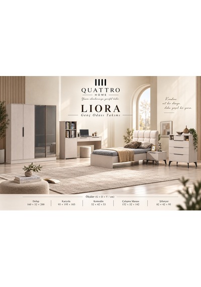 Liora Genç Odası Takımı Ahşap