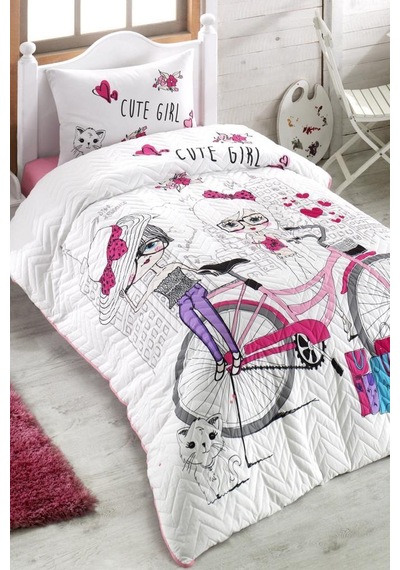 Taç Kristal Cute Girls Genç Ve Çocuk Dört Mevsim Nevresim Takımı Çok Renkli