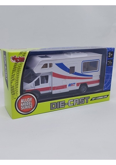 Kutulu Çek Bırak 1/24 Ölçek Metal Karavan Beyaz