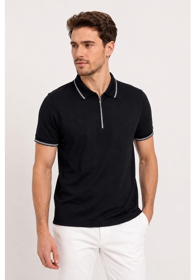 Classics Men Troy Slim Fit Erkek Polo Yaka Kısa Kol Tişört 7747 Siyah