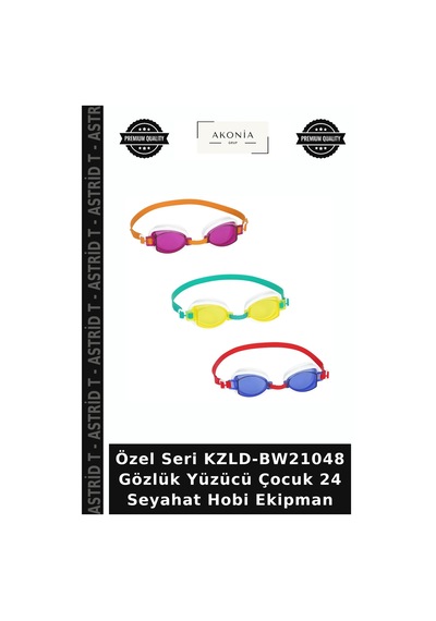 Özel Seri Kzld-bw21048 Gözlük Yüzücü Çocuk 24 Seyahat Hobi Ekipman Çok Renkli