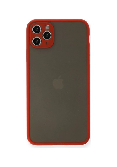 İphone 11 Pro Max Kılıf Montreal Silikon Kapak - Kırmızı