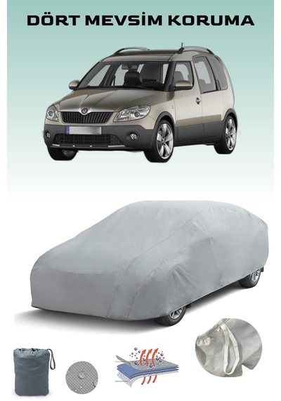 Skoda Roomster Uyumlu Araba Brandası, Oto Branda, Araba Çadırı, Su-güneş Geçirmez Gri