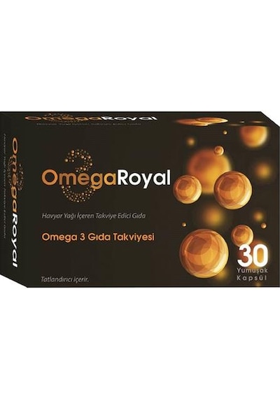 Omega Royal Hayvar Yağı İçeren Omega 3 Takviye Edici Gıda 30