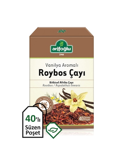 Arifoğlu Vanilya Aromalı Roybos Süzen Poşet Bitki Çayı 40'lı