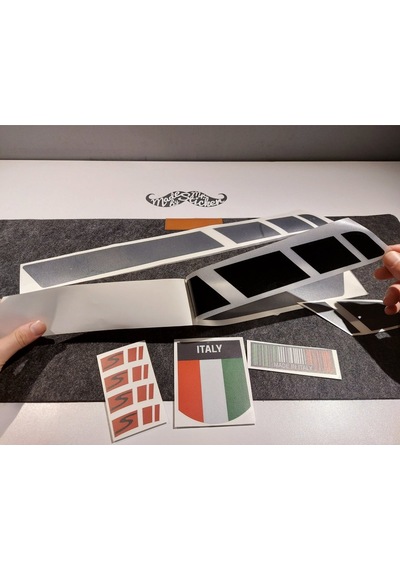 Bay Etiket Sts8 Mat Siyah Vespa Gts250/300 Yan Cita Sticker Set