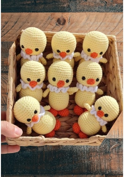 Amigurumi Sevimli Civciv Anahtarlık Aksesuar Oyuncak Minik