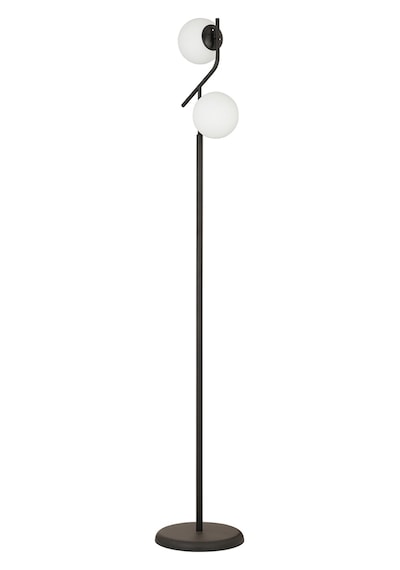 Velar Siyah Beyaz Camlı Modern Tasarım Metal Lambader