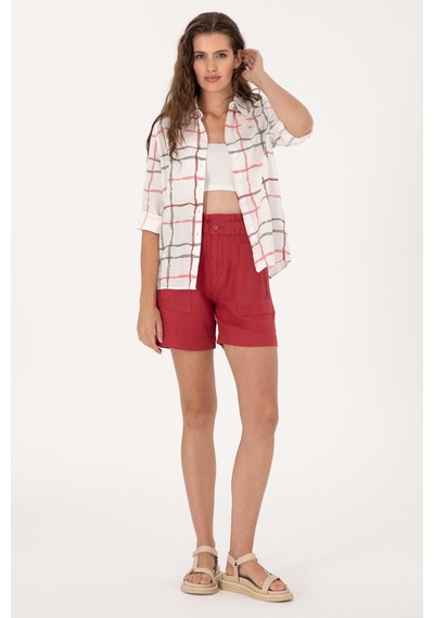 U.s. Polo Assn. Kadın Vişne Şort / Bermuda 50300655-vr223 Vişne