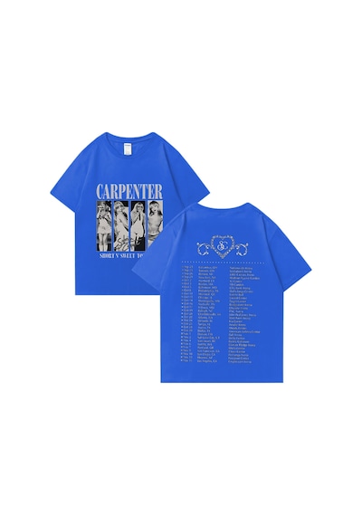 Flood Of Style Sab Rina Müzik Turu Baskı T-shirt Yüksek Kaliteli Tişört Erkek Kadın Saf Harajuku Boy T- Mavi