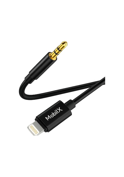 Mobilx M-x02 Lightning To 3.5mm Aux Ses Kablosu Apple Uyumlu iPhone , Stereo Ses Destekli, Altın Uçlu