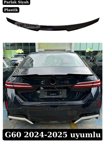 2024-2025 Bmw G60 Yarasa Spoiler Spoyler Parlak Siyah Plastik
