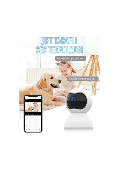 Çift Taraflı Ses Özellikli Wi-fi Kamera Renkli