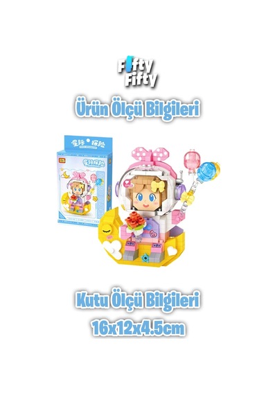 Loz Micro Block Serisi Pembe Astronot 410 Parça Oyuncak Yapım Seti Fflz-8828