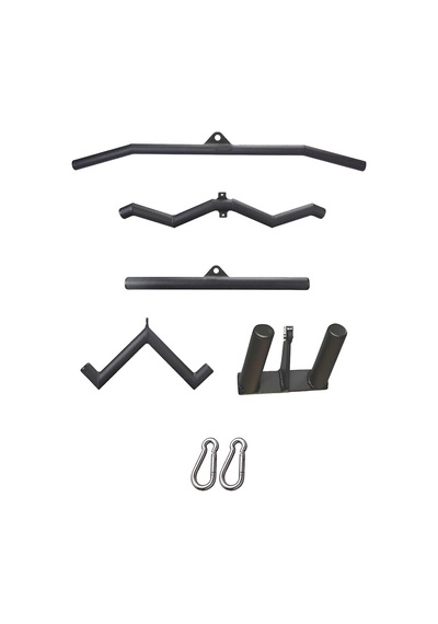 Fat Aparat Seti - Lat Pulldown Bar - Triceps Bar - Rowing Bar - V Bar - Fitness Aparat
