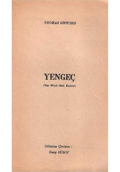 Yengeç - Thomas Gifford 1.baskı