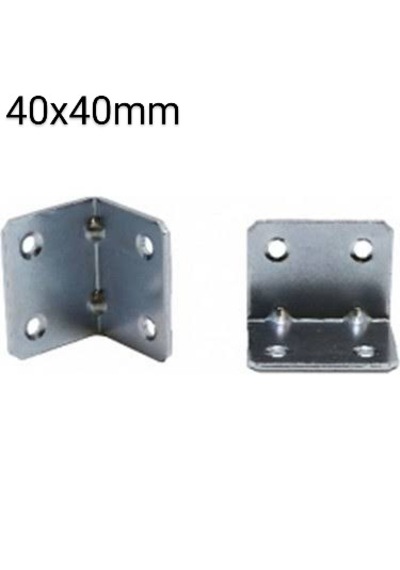 4 Adet 40x40 Mm Masa Sabitleme Gönyesi Nikel Renk Ba4040