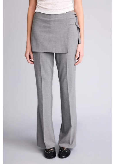 Defacto Flare Fıt Normal Bel Standart Boy Pantolon G9501ax26spgr394 Gri-gr394