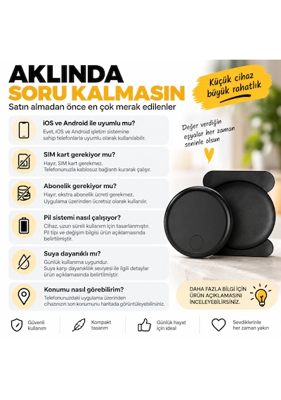 Akıllı  İos Android Uyumlu Anahtarlıklı Eşya Bulucu Bluetooth Akıllı  Tekli Paket
