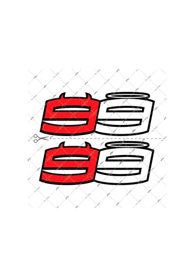 Bay Etiket Rfhlm50 Reflektif Lorenzo 99 Sticker Seti 2'Li Set