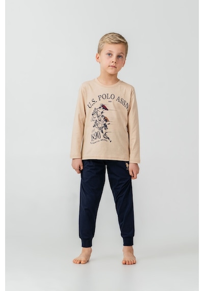 U.S. Polo Assn. Erkek Çocuk Pijama Takımı Baskılı Krem Uzun Kol Pijama Takımı Us2637-c-v1 Us2637-c-v1 U.S. Polo Assn. Erkek Çocuk Pijama Takımı Baskılı Krem Uzun Kol Pijama Takımı Us2637-c-v1 Us2637-c-v1