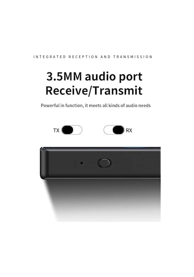 Bluetooth 5.4 Ses Alıcı & Verici 2 Si 1 Arada Aux Adaptör, 3.5mm Jak, Usb-c Şarj, 15m Kab