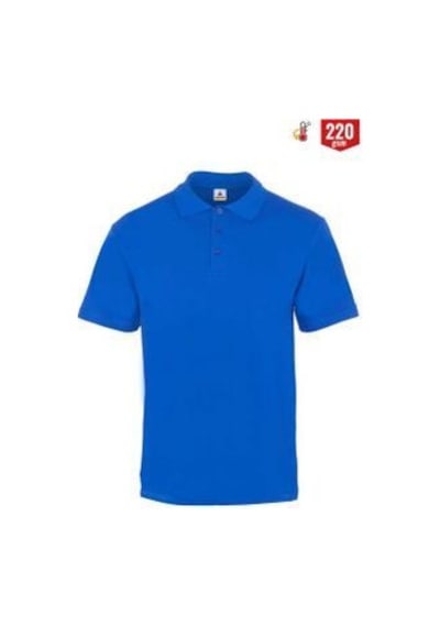 Myform 8103 Comfort Polo Yaka Pıque T-shirt- Saks Mavi Çok Renkli