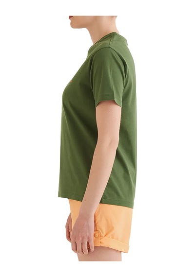 Columbia Csc Stacked Mini Gem Logo Kadın Kısa Kollu Tişört-3376 Ladin Yeşili Yeşil