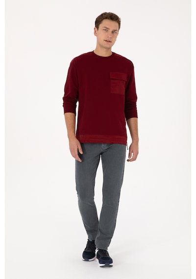 U.s. Polo Assn. Erkek Bordo Sweatshirt 50316401-vr014 Bordo