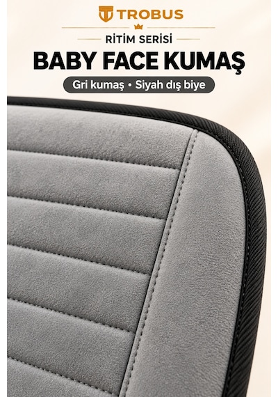Trobus Ritim Nissan Qashqai 2007-2013 Baby Face 5'li Koltuk Minderi Gri Siyah