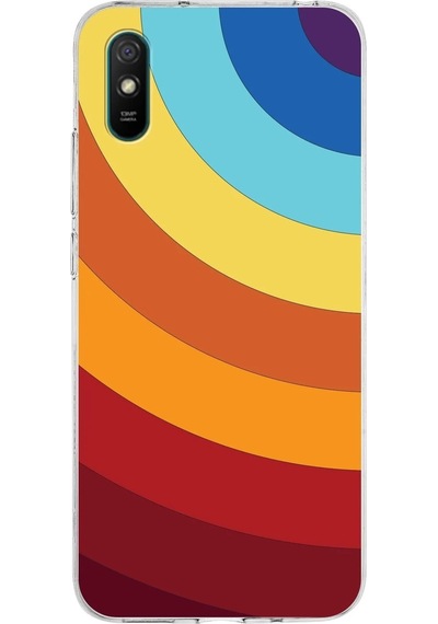 Xiaomi Redmi 9a Uyumlu Kapak Renk Cümbüşü Tasarımlı Şeffaf Silikon Kılıf