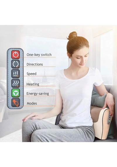 Createtech Back Neck Massager Infrared Heating Electric Shoulder Foot Massag Sarı