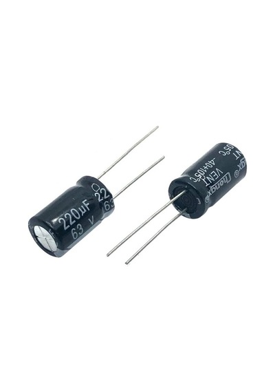 220uf 63v Elektrolit Kondansatör 10x17 5mm 105c- 10 Adet Pcs